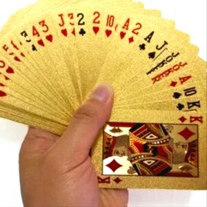 Authentic 24 Karat Gold Plated Unbendable Playing Cards NIB